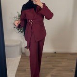 Ensemble Blazer – Burgundy